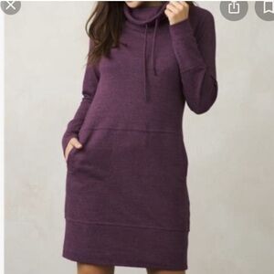 Prana Sunrise Cowl Neck Hoodie Dress